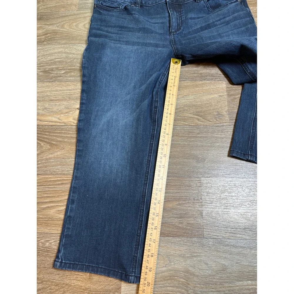 Seven7 Womens Skinny Crop Jeans Dark Wash Denim Boho Preppy Size 12